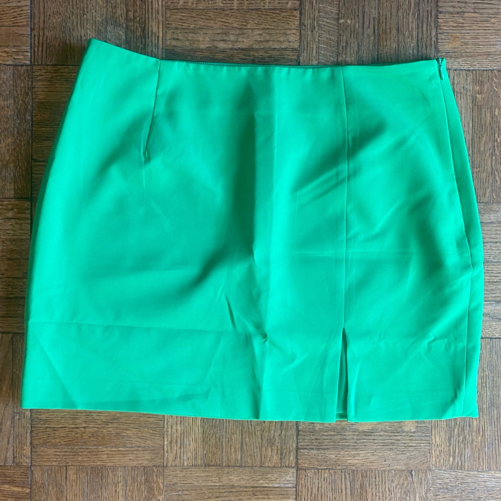 Vibrant Green Mini Skirt